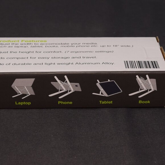 NEW Bauhn Portable Laptop Phone Tablet Stand Lightweight Aluminum 18” Device - Picture 12 of 13
